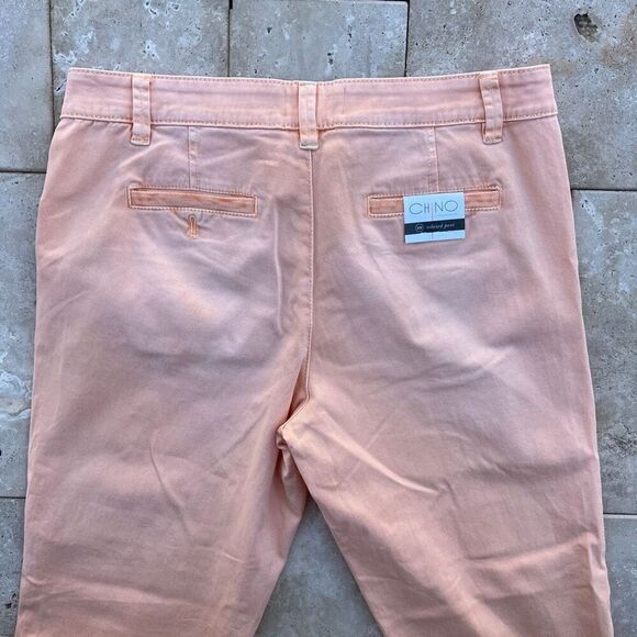 NWT CHINO by Anthropologie Relaxed Fit Pants Size 29 Sunwashed Orange Ankle - Picture 7 of 13